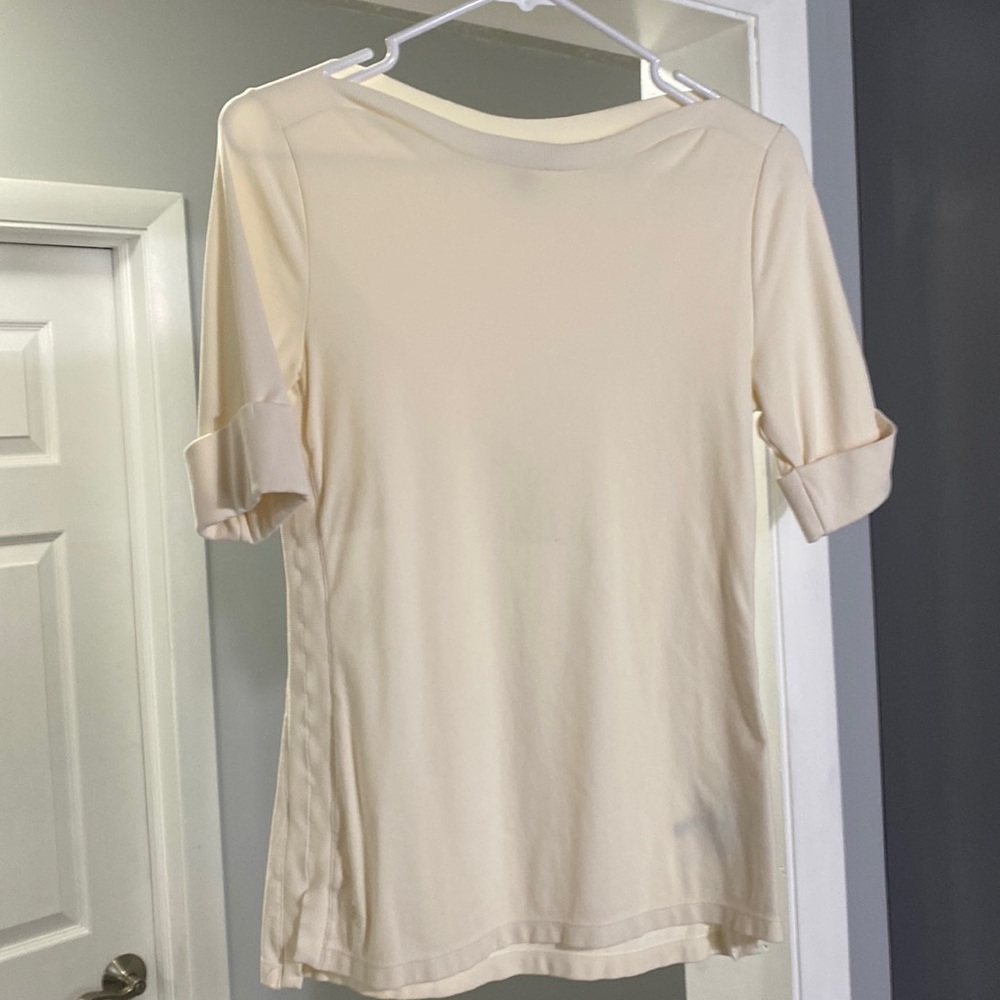 Cream Ralph Lauren boatneck top size medium